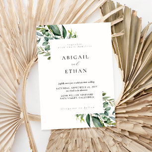 Elegante Rustikale Hochzeit Einladung