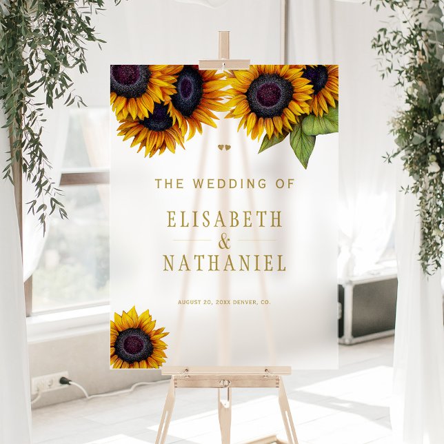 Elegante rustikale Hochzeit mattiertes Begrüßungsz Acrylschild (Von Creator hochgeladen)