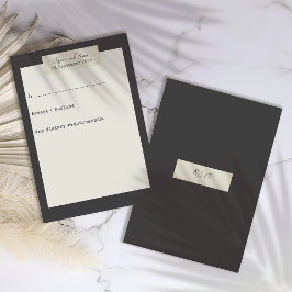 Elegante Rustikale Hochzeit RSVP Karte