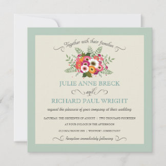 Elegante Rustikale Hochzeiten Einladung