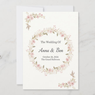 Elegante rustikale Hochzeitseinladung Einladung
