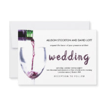 Elegante Rustikale Hochzeitskarte für Weinberg und