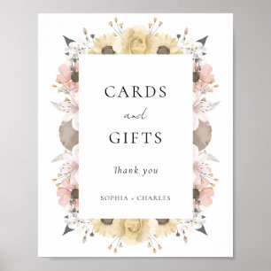 Elegante Rustikale Hochzeitskarten und Geschenke Poster