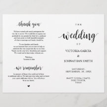 Elegante rustikale Hochzeitsprogramme