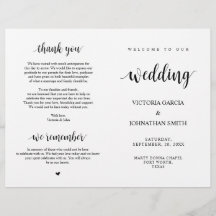 Elegante rustikale Hochzeitsprogramme