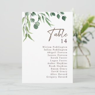 Elegante rustikale Hochzeitsskizze Tischnummer