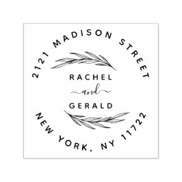 Elegante rustikale Hochzeitsstipendiaten Ansprache Permastempel