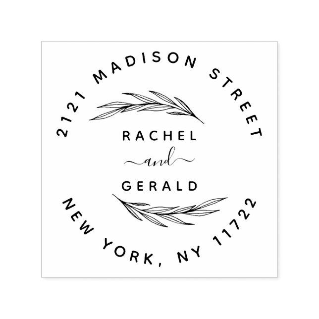 Elegante rustikale Hochzeitsstipendiaten Ansprache Permastempel (Design)