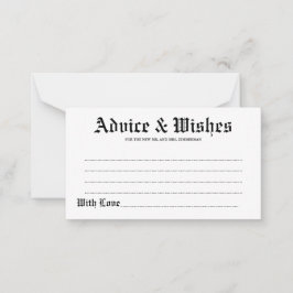 Elegante Rustikale Hochzeitstitel & Wunschkarte Hinweiskarte