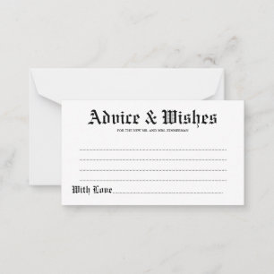 Elegante Rustikale Hochzeitstitel & Wunschkarte Hinweiskarte