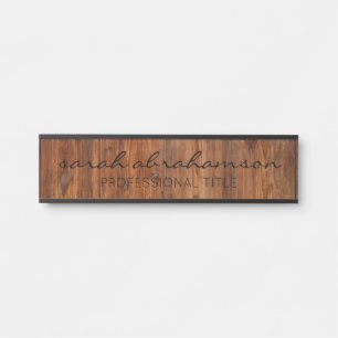 Elegante Rustikale Holzbühnenschilder Türschild