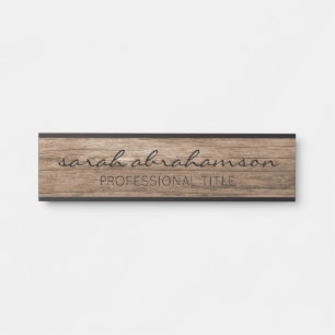 Elegante Rustikale Holzbühnenschilder Türschild