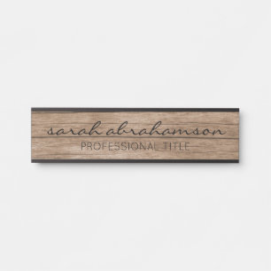 Elegante Rustikale Holzbühnenschilder Türschild