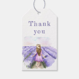 Elegante Rustikale Lavendel Provence Blume Lilac Geschenkanhänger