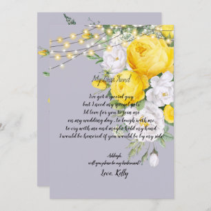 Elegante Rustikale Lichter, Ihr werdet meine Braut Einladung