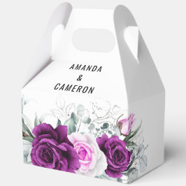 Elegante rustikale Lila Blush Geometrische Hochzei Geschenkschachtel