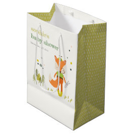 Elegante rustikale Niedliche Woodland Fun Fox Kind Mittlere Geschenktüte