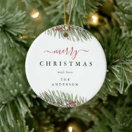 Elegante Rustikale Pine Christmas Moderne Keramik Ornament