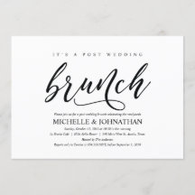 Elegante Rustikale Post Wedding Brunch Einladungsk