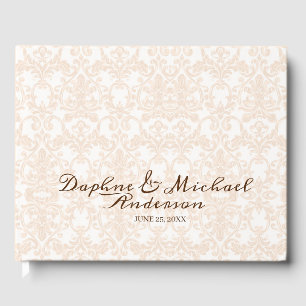 Elegante rustikale rosa Hochzeit Moderne, einfache Gästebuch