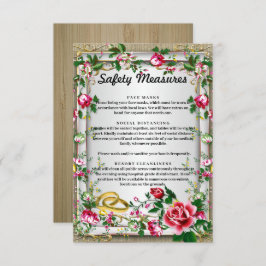 Elegante rustikale Rote Rosen Hochzeitschutzmaßnah Begleitkarte