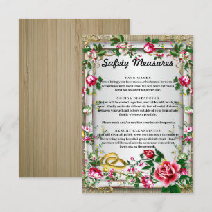 Elegante rustikale Rote Rosen Hochzeitschutzmaßnah Begleitkarte