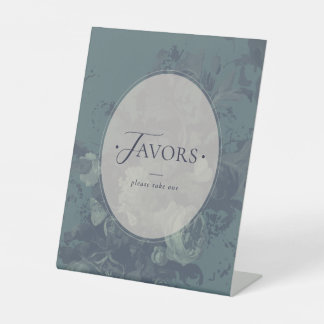 Elegante rustikale teal-blumige Brautparty im Vint Sockelschild