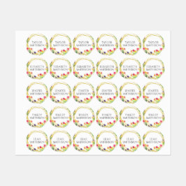 Elegante rustikale Tulip Frühlingsblumen Ihren Nam Etiketten