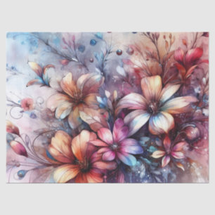Elegante rustikale Vintag Inspirierte Blumendekoup Seidenpapier