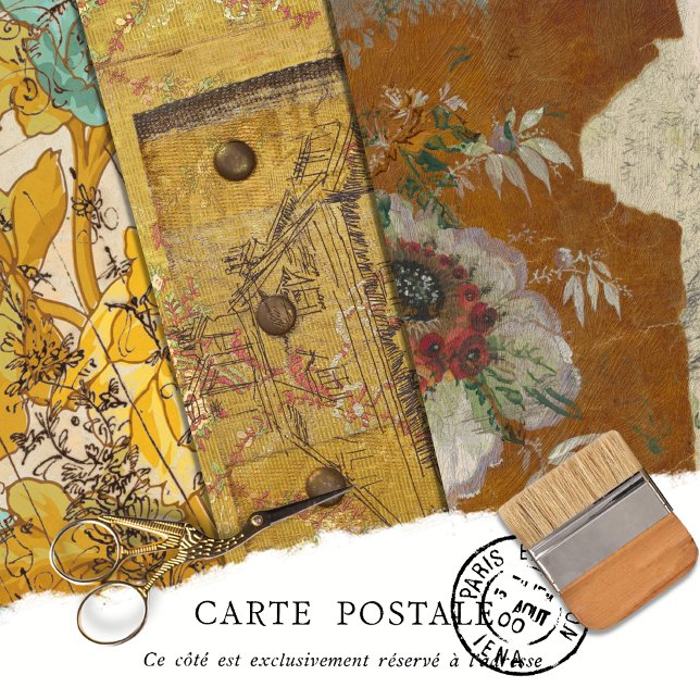 Elegante rustikale Vintage Textur Decoupage Geschenkpapier Set (Von Creator hochgeladen)
