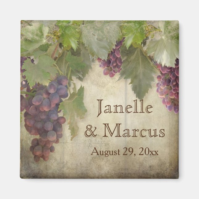 Elegante Rustikale Weinkellerei Save the Date fall Magnet (Vorne)