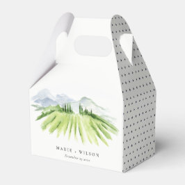 Elegante Rustikale Weinkellerei Weinberg Hochzeit Geschenkschachtel