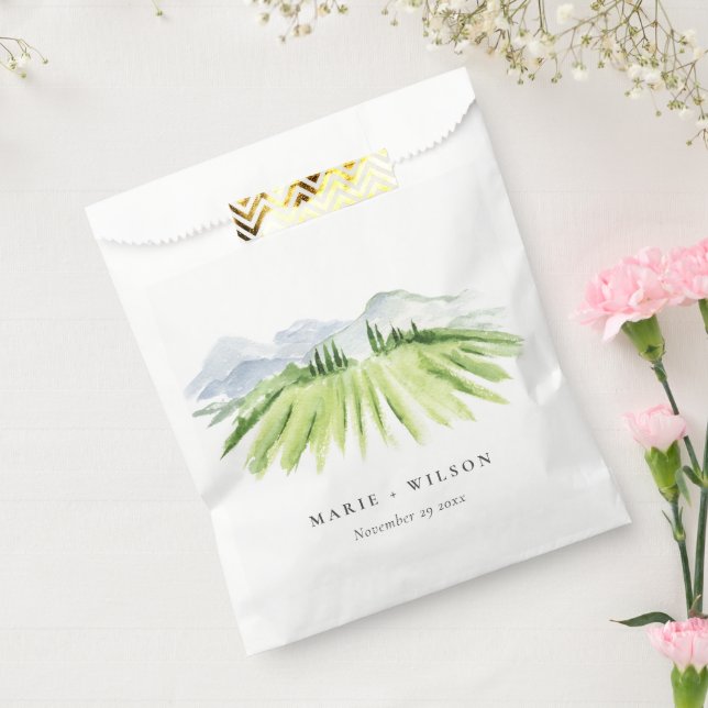 Elegante Rustikale Weinkellerei Weinberg Hochzeit Geschenktütchen (Versiegelt)