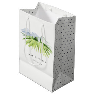 Elegante Rustikale Weinkellerei Weinberg Hochzeit Mittlere Geschenktüte