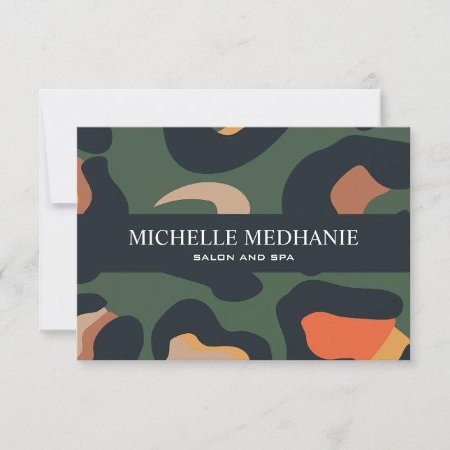 Elegante Safari Animal Skin Leopard Geschenkkarte (Vorderseite)