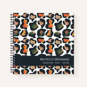 Elegante Safari Tier Leopard Spot MONOGRAM Notizbuch
