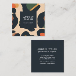 Elegante Safari Tierwelt Leopard-Spot Girly Quadratische Visitenkarte