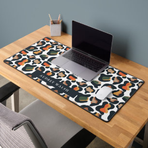 Elegante Safari Tierwelt Leopard-Spot Girly Schreibtischunterlage
