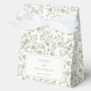 Elegante Sage Chinoiserie Hochzeit Geschenkschachtel