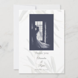 Elegante Sage Green Botanical Wedding Dankeskarte