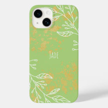 Elegante Sage Green Gold Floral