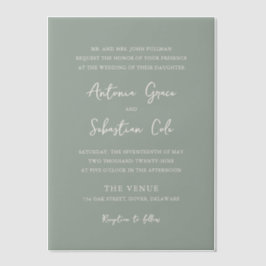 Elegante Sage Green Moderne Hochzeit