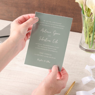 Elegante Sage Green Moderne Hochzeit