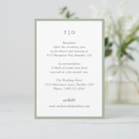 Elegante Sage Green Monogram Modern Wedding