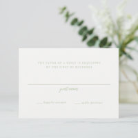Elegante Sage Green Script Monogram Wedding