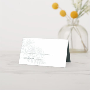 Elegante Sage Green Simple Floral Wedding Platzkarte