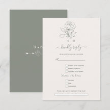 Elegante Sage Green Simple Song Anfrage Hochzeit