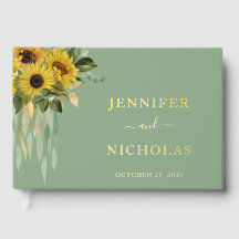 Elegante Sage Green Sunflower Wedding Gold