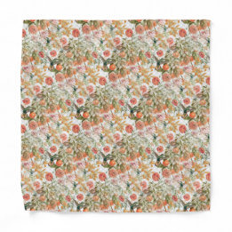 Elegante Sage Green Terracotta Floral Hummingbird Halstuch