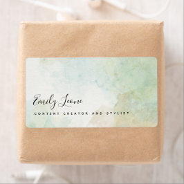 Elegante Sage Green Watercolor Rücksendeadresse